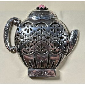 Brighton Tea for Two Teapot Tea Pot Silver Tone Night Light Cover